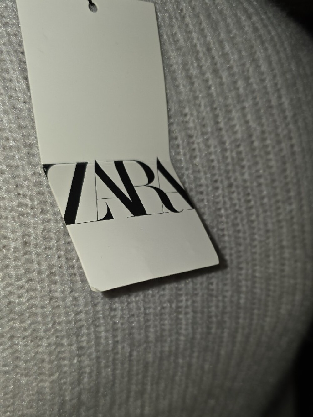 Zara Light Gray Ribbed Crewneck Sweater - Picture 6 of 8